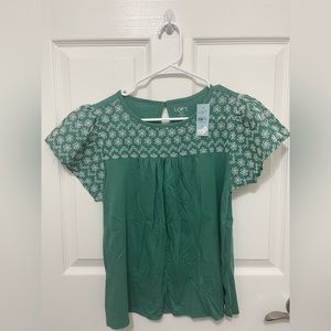 NWT LOFT Short Sleeve Blouse | Size: Medium Petite